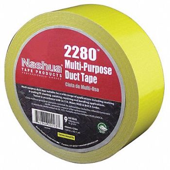 NASHUA Duct Tape Yellow 1 7/8 in x 60 yd 9 mil, 26W994