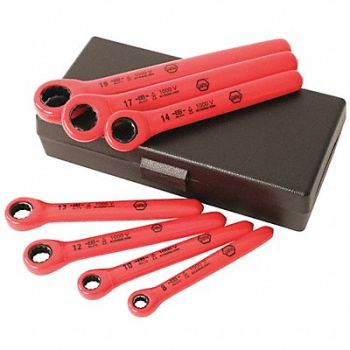WIHA Box End Wrench Set Chrome Stndrd Metric, 26X332