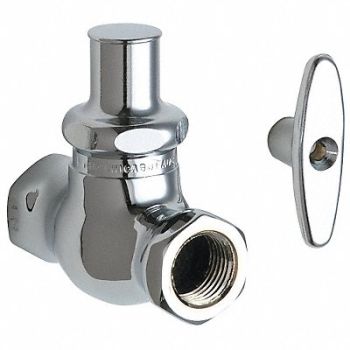 CHICAGO FAUCETS Loose Key Stop Straight 1/2 Inx1/2 In, 26Y284