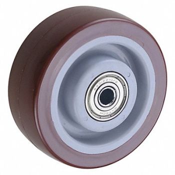 GRAINGER APPROVED PUR Tread on Plastic Core Wheel, 26Y363
