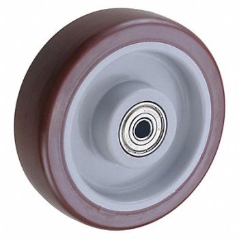 GRAINGER APPROVED PUR Tread on Plastic Core Wheel, 26Y376