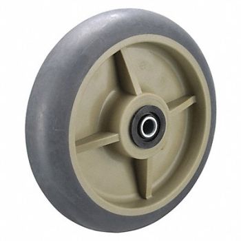 GRAINGER APPROVED Nonmark RBBR Tread Plastic Core Wheel, 2LU29