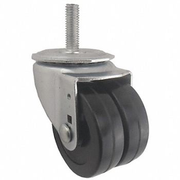 GRAINGER APPROVED Low-Profile Easy-Turn Thread Stem Caster, 26Y502