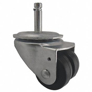 GRAINGER APPROVED Low-Prof Easy-Turn Fric-Ring Stem Caster, 26Y503