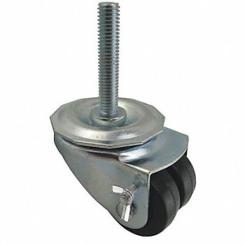 GRAINGER APPROVED Low-Profile Easy-Turn Thread Stem Caster, 26Y504