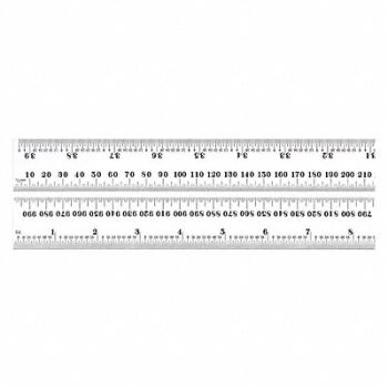 STARRETT Ruler Spring-Tempered Steel 1000mm L, 26Y520