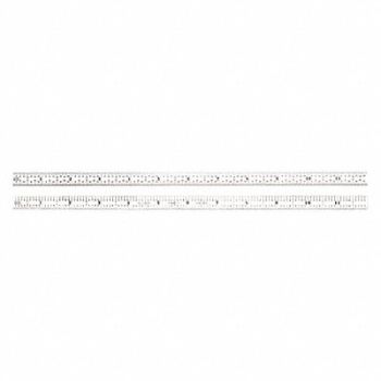 STARRETT Ruler Full Flexible Steel 12 L x 1/2 W, 26Y544