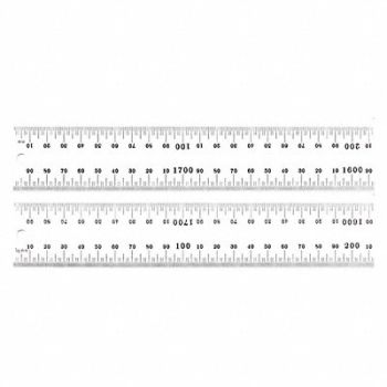 STARRETT Ruler Spring-Tempered Steel 1800mm L, 26Y894