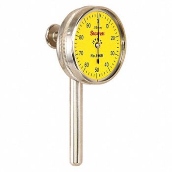 STARRETT Dial Indicator Sz 1.437 Range 0 to 5mm, 26Z412