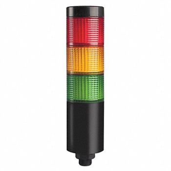 DAYTON Tower Light 56mm Steady Flash Red Ylw Gr, 26ZT42