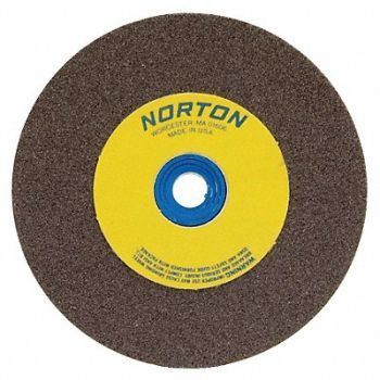 NORTON Grinding Wheel 8 in Dia AO 36/46G Brown, 26ZV82