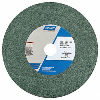 NORTON Grinding Wheel 10 in Dia SC 60 G Green, 26ZV86