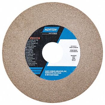 NORTON Grinding Wheel 5in.Dia AO 100/120G Brown, 26ZV96