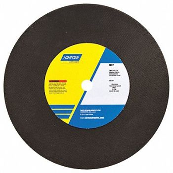 NORTON Cut-Off Wheel 16 in Dia AO 24 G PK10, 26ZW12