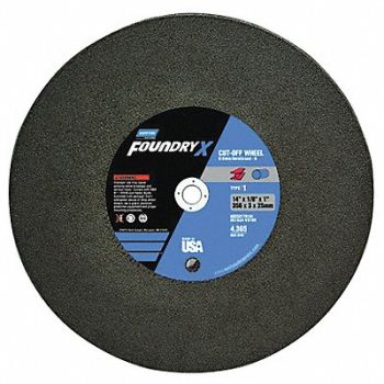 NORTON Cut-Off Wheel 14 in Dia AO 24 G Black, 26ZW20