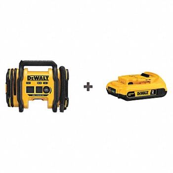 DEWALT CordlessInflatorKit HoseL29 BatteryIncl, 272JN1