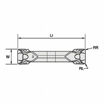WIDIA Grooving/Parting Insert WMT-U-PT Carbide, 274CZ9