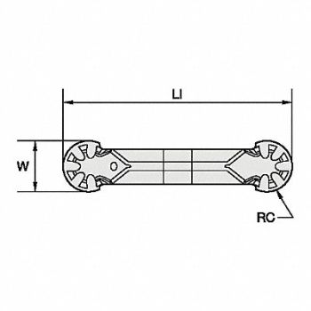 WIDIA Grooving/Parting Insert WMT-P-PC Carbide, 274DZ9
