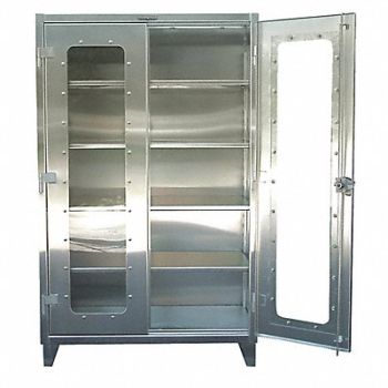 STRONG HOLD Storage Cabinet 78 x60 x24 LtGry 4Shlv, 276ZH8