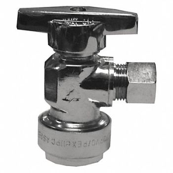JONES STEPHENS PlumBite Supply Stop Angle 1/2 x3/8 OD, 280C42
