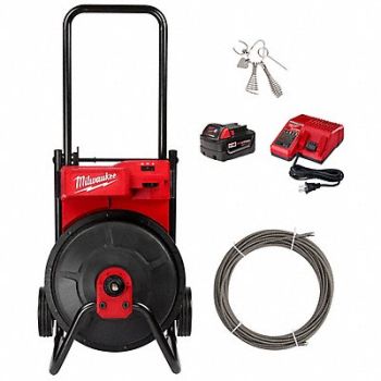 MILWAUKEE Drain Cleaning Machine Cordless 300 RPM, 792V02