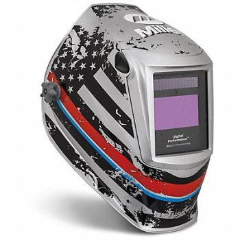 MILLER Welding Helmet Black/Blue/Red/Silver, 799Z81