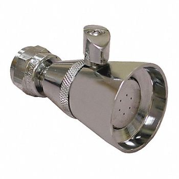 JONES STEPHENS Shower Head 1 3/4 Adj Brass, 284G09