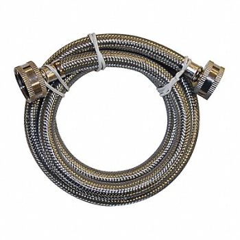 JONES STEPHENS Wash Connector 60 FEM Hose 3/4 Flex SS, 284G27