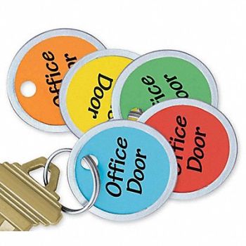 LUCKY LINE PRODUCTS Key Tag Metal-Rimmed Ring PK25, 20KR23