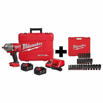 MILWAUKEE M18 ONE-KEY 1/2 HTIW + 29PC Socket Set, 385XM8