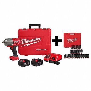 MILWAUKEE M18 ONE-KEY 1/2 HTIW + 29PC Socket Set, 385XM9