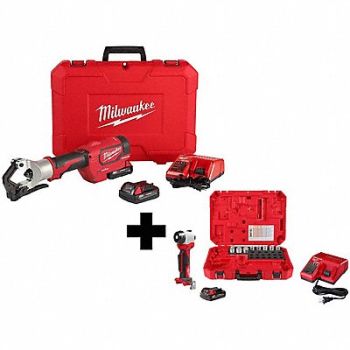 MILWAUKEE M18 750 MCM Crimper Kit + Cable Stripper, 388TE4