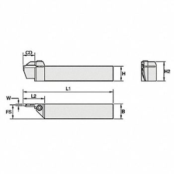 WIDIA Thread Turning Toolholder, 287DD3