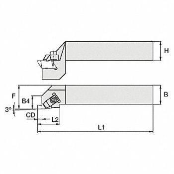 WIDIA Thread Turning Toolholder NSRDH163D, 287DR7
