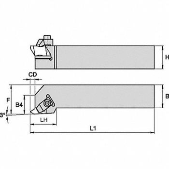 WIDIA Thread Turning Toolholder NSR163D, 287DU0