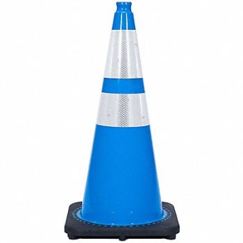 GRAINGER APPROVED Traffic Cone 7 lb Blue Cone Color, 53WN59