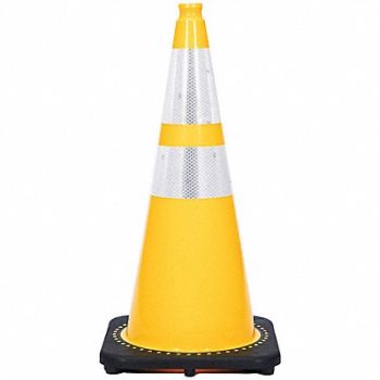 GRAINGER APPROVED Traffic Cone 7 lb Yellow Cone Color, 53WN64