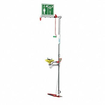 HUGHES SAFETY Combination Shower Floor Mount SS, 287T68
