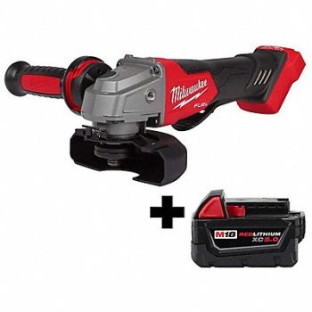 MILWAUKEE M18 Fuel 4 1/2 in / 5 Grinder Battery, 383CF3