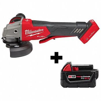 MILWAUKEE M18 4-1/2 /5 Grinder XC5.0 Bat Pack, 382YR9