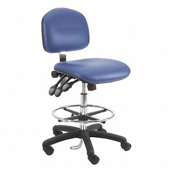 BENCHPRO Ergonomic Chair Vinyl Blue, 28AD58