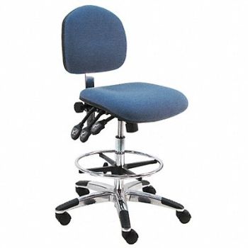 BENCHPRO Task Chair Fabric Blue 21 to 31 Seat Ht, 28AD66