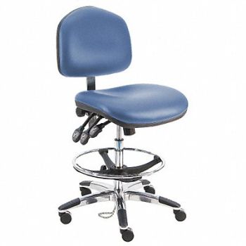 BENCHPRO Ergonomic Chair Vinyl Blue, 28AD88