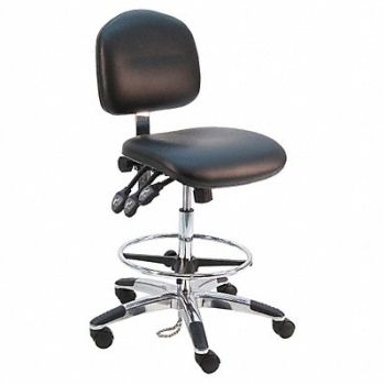 BENCHPRO Ergonomic Chair Vinyl Black, 28AE07