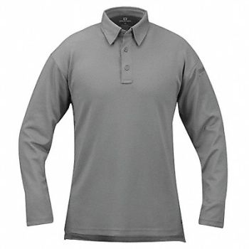 PROPPER Tactical Polo 2XL Long Sleeve Gray, 28AM60