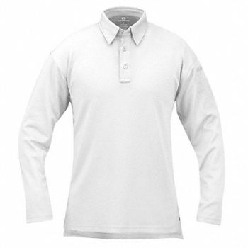 PROPPER Tactical Polo 2XL Long Sleeve White, 28AM69