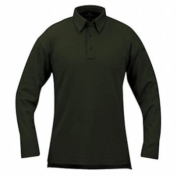 PROPPER Tactical Polo 2XL Long Sleeve Green, 28AM87