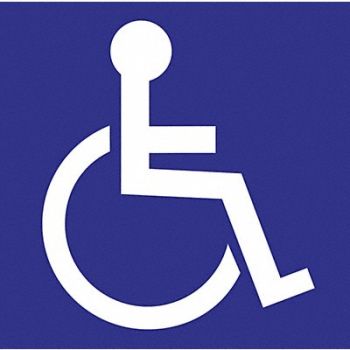 ZING Handicap Window Decals 6 in x 6 in PK2, 28AV16