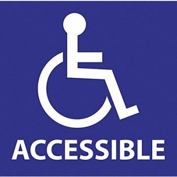 ZING Handicap Labels 6 in x 6 in PK2, 28AV17
