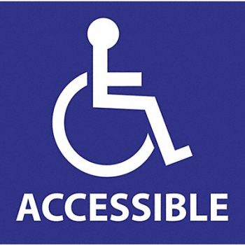 ZING Handicap Window Decals 6 in x 6 in PK2, 28AV18